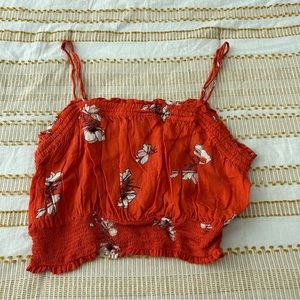 Cropped Floral Tank Top